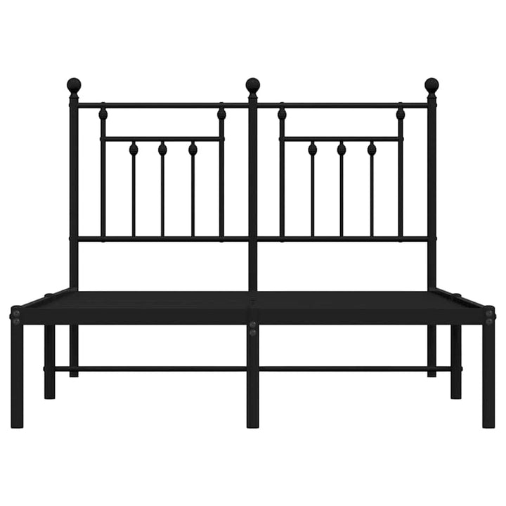 sengeramme med sengegavl 120x190 cm metal sort