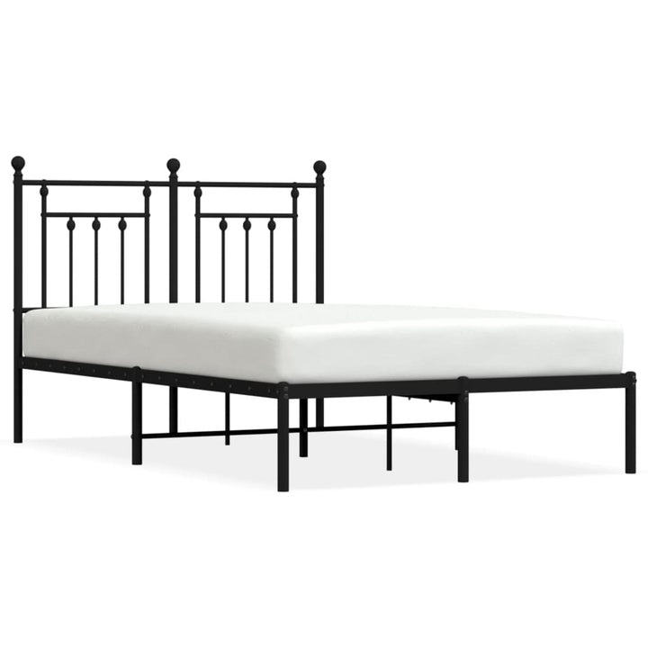 sengeramme med sengegavl 120x200 cm metal sort