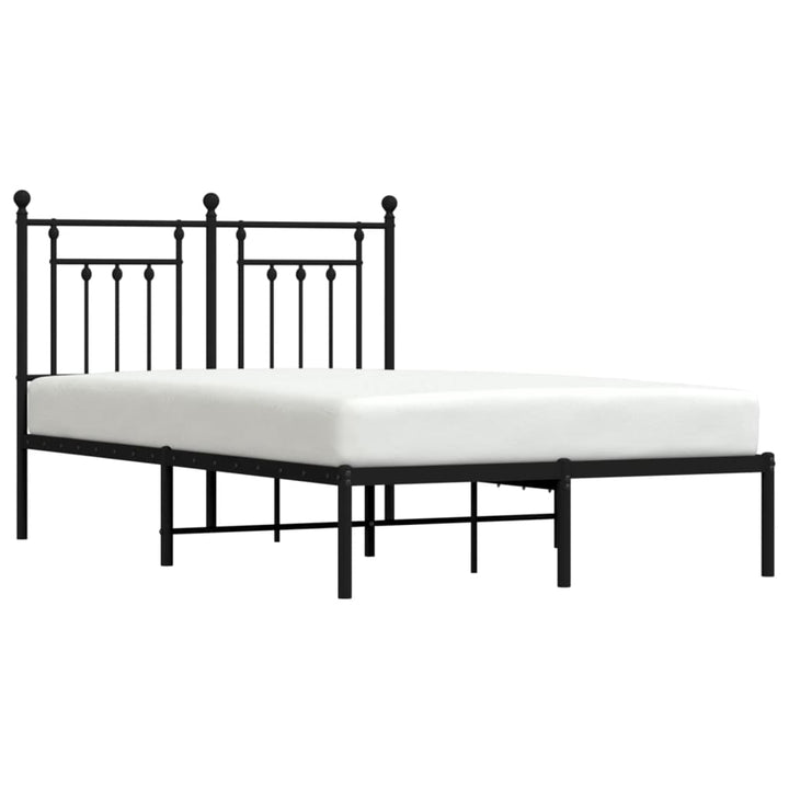 sengeramme med sengegavl 120x200 cm metal sort