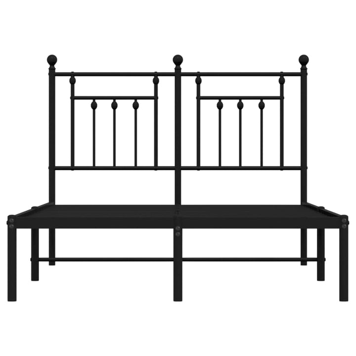 sengeramme med sengegavl 120x200 cm metal sort