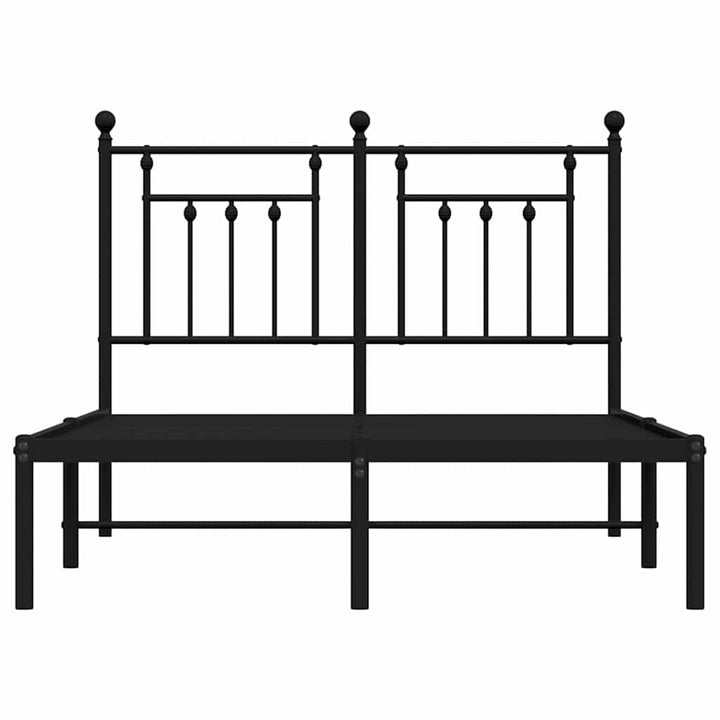 sengeramme med sengegavl 135x190 cm metal sort