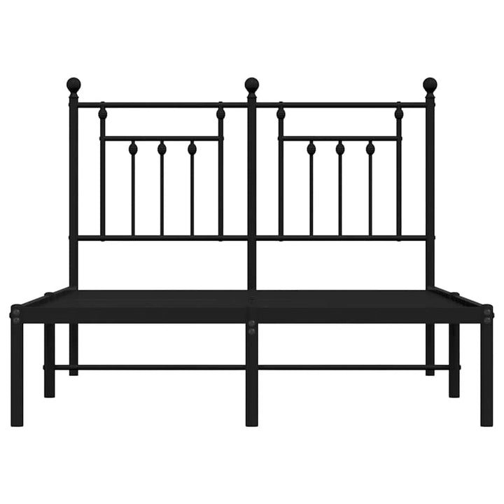 sengeramme med sengegavl 135x190 cm metal sort