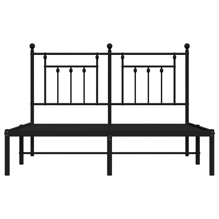 sengeramme med sengegavl 140x190 cm metal sort