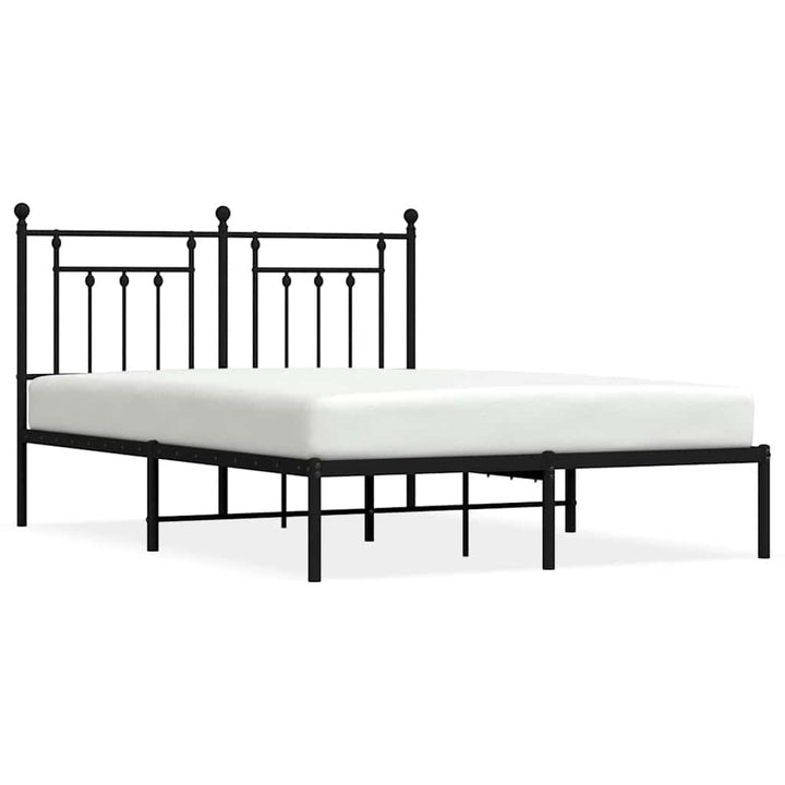 sengeramme med sengegavl 140x200 cm metal sort