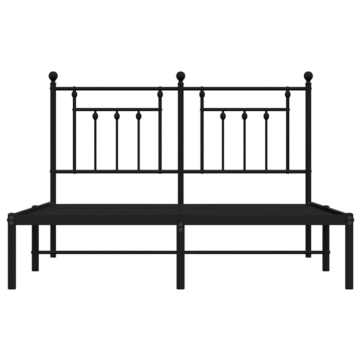 sengeramme med sengegavl 140x200 cm metal sort