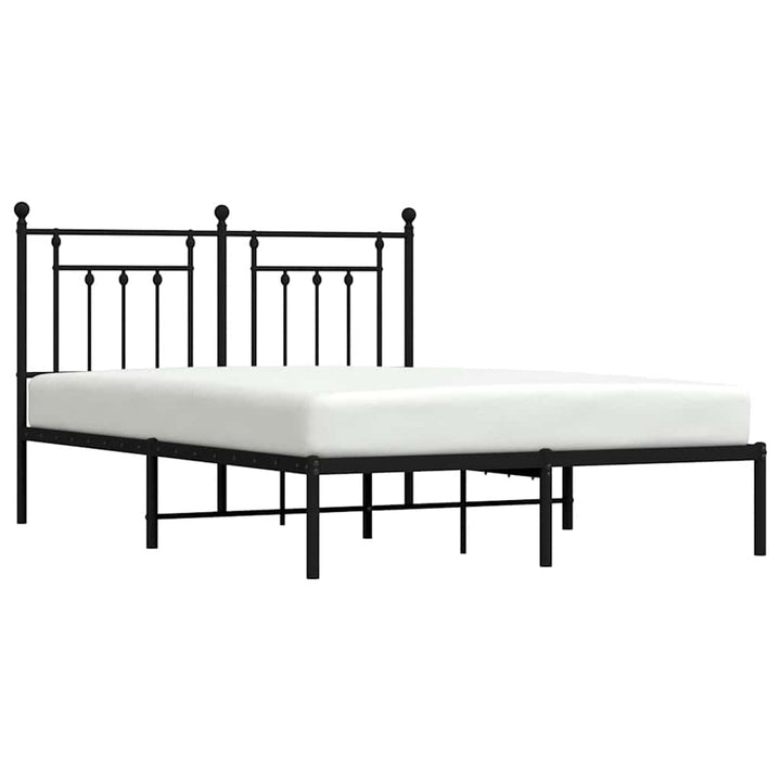 sengeramme med sengegavl 150x200 cm metal sort