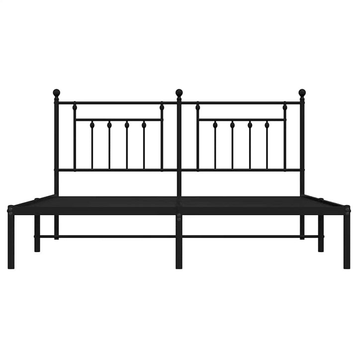sengeramme med sengegavl 183x213 cm metal sort