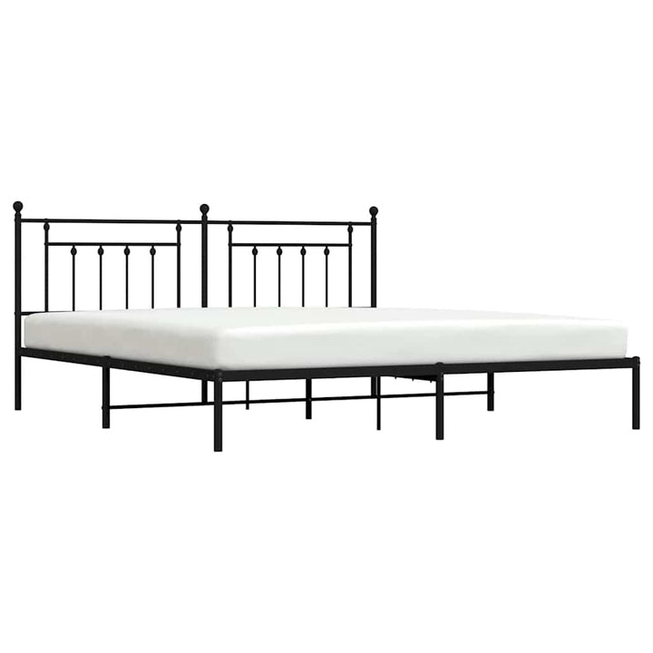 sengeramme med sengegavl 193x203 cm metal sort