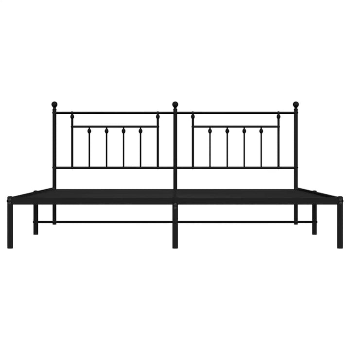 sengeramme med sengegavl 193x203 cm metal sort
