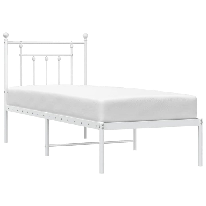 sengeramme uden madras med hovedgærde 75x190 cm hvid