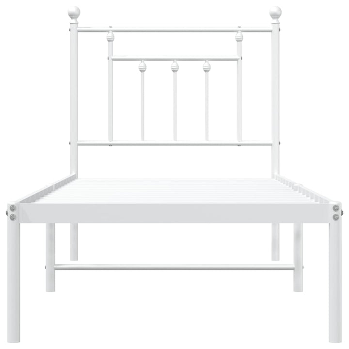 sengeramme uden madras med hovedgærde 75x190 cm hvid