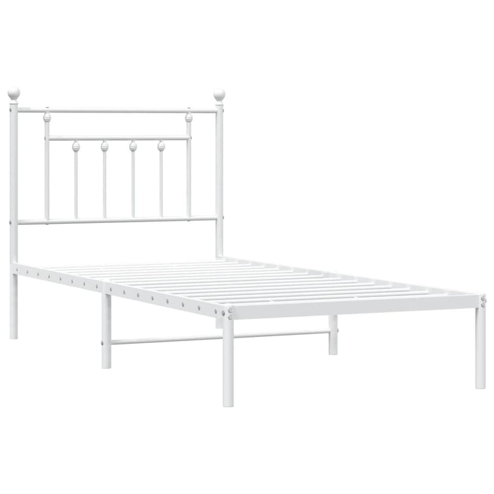 sengeramme med sengegavl 80x200 cm metal hvid