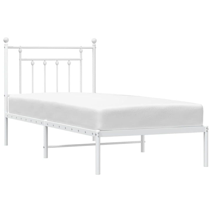 sengeramme med sengegavl 80x200 cm metal hvid