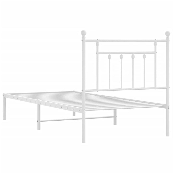 sengeramme med sengegavl 80x200 cm metal hvid