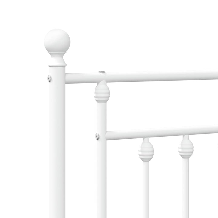 sengeramme med sengegavl 90x190 cm metal hvid