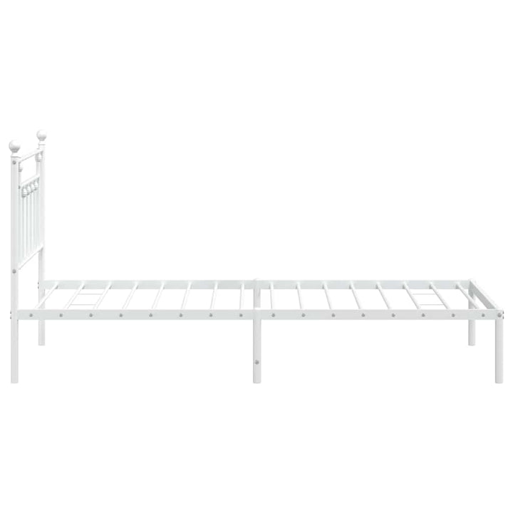 sengeramme med sengegavl 100x190 cm metal hvid
