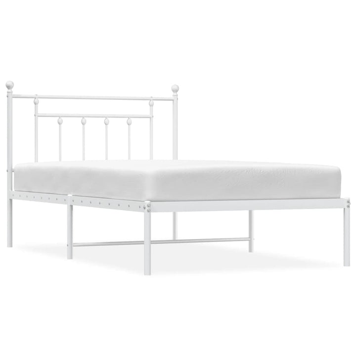 sengeramme med sengegavl 107x203 cm metal hvid