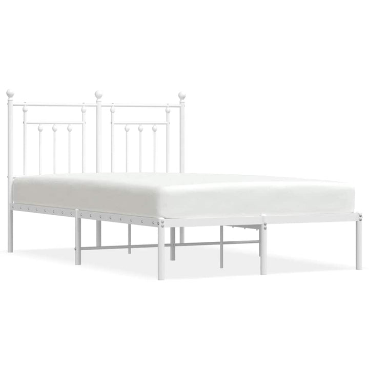 sengeramme med sengegavl 120x190 cm metal hvid