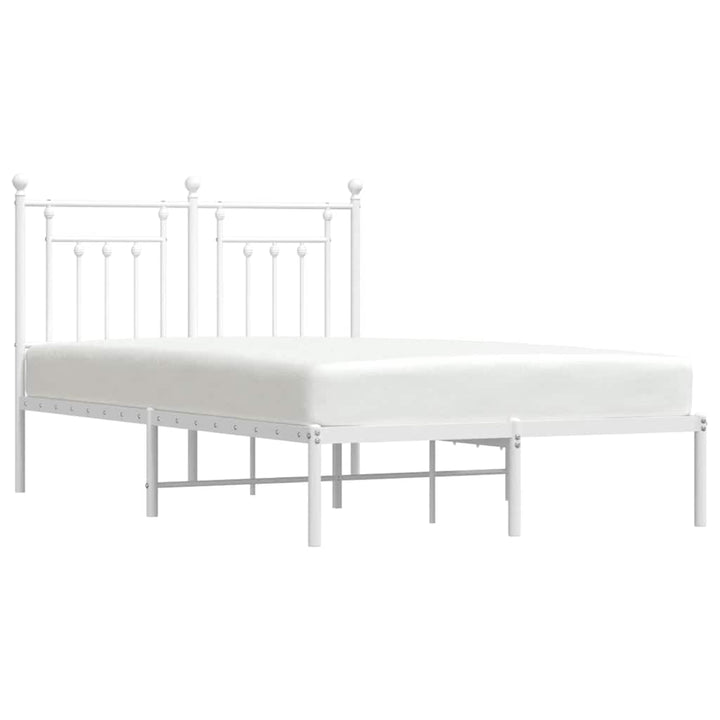 sengeramme med sengegavl 120x190 cm metal hvid