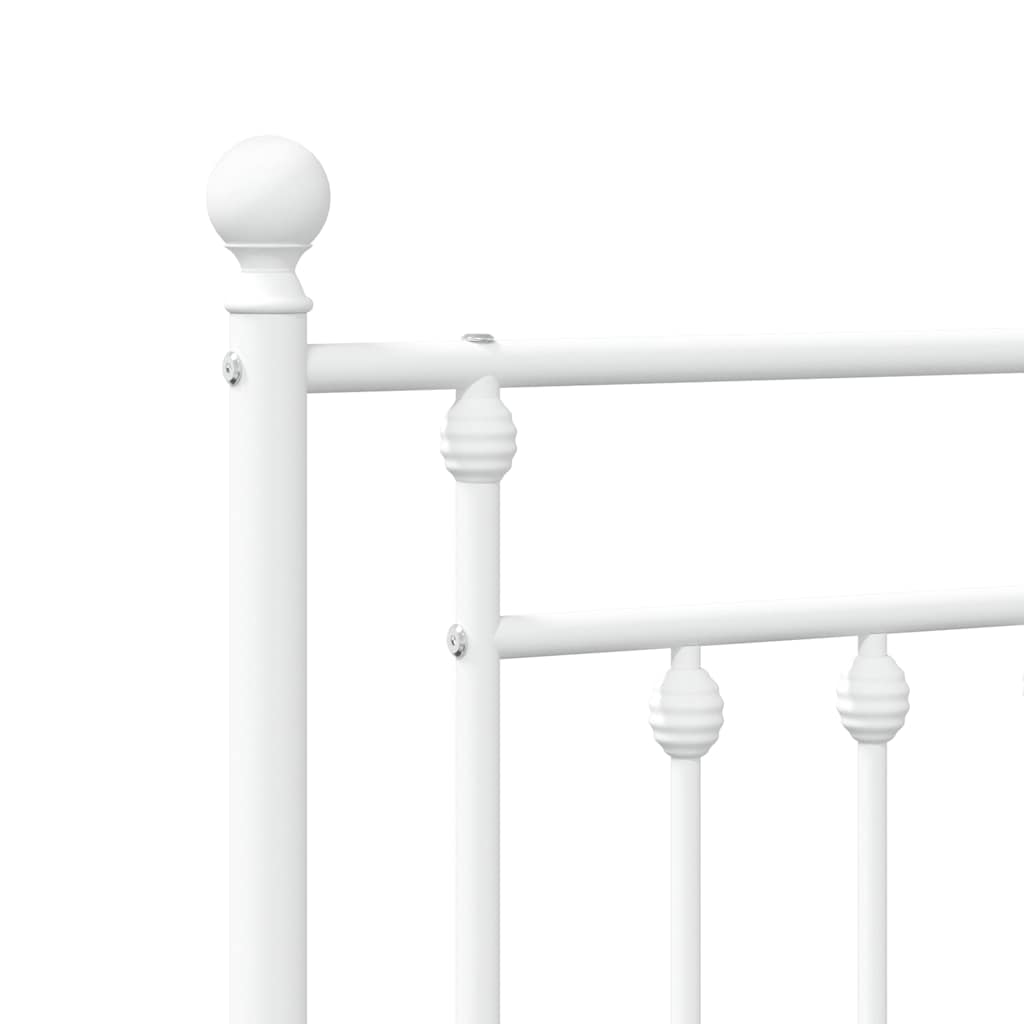 sengeramme med sengegavl 120x190 cm metal hvid