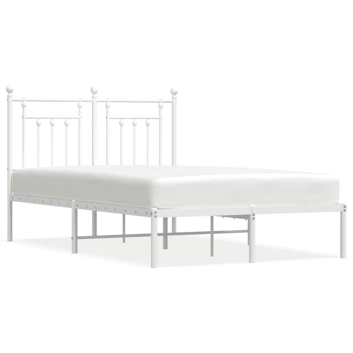 sengeramme med sengegavl 120x200 cm metal hvid