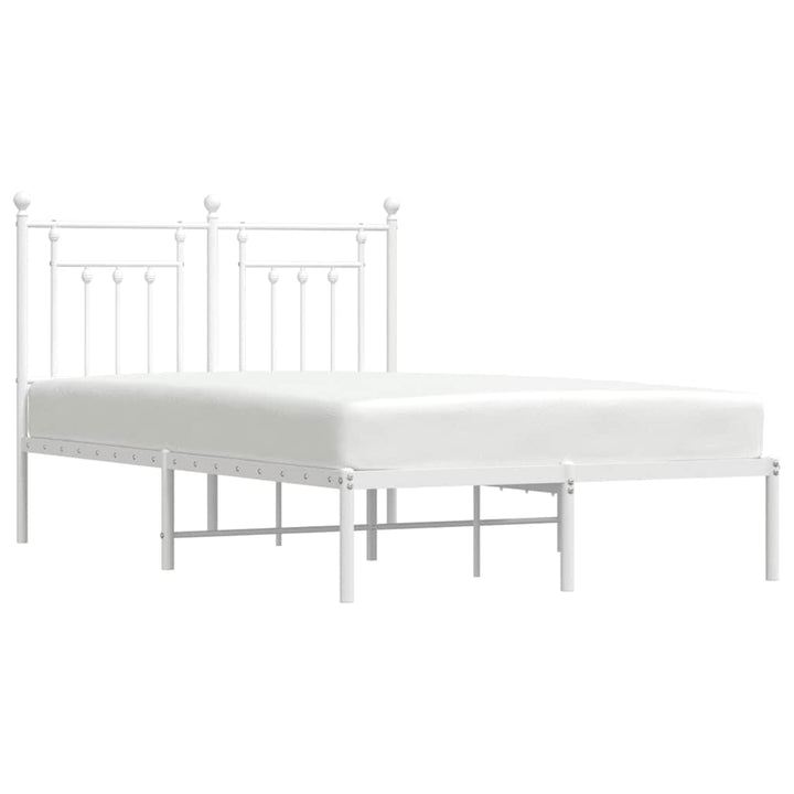 sengeramme med sengegavl 120x200 cm metal hvid