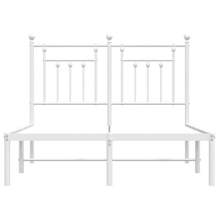 sengeramme med sengegavl 120x200 cm metal hvid