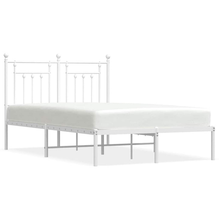 sengeramme med sengegavl 135x190 cm metal hvid