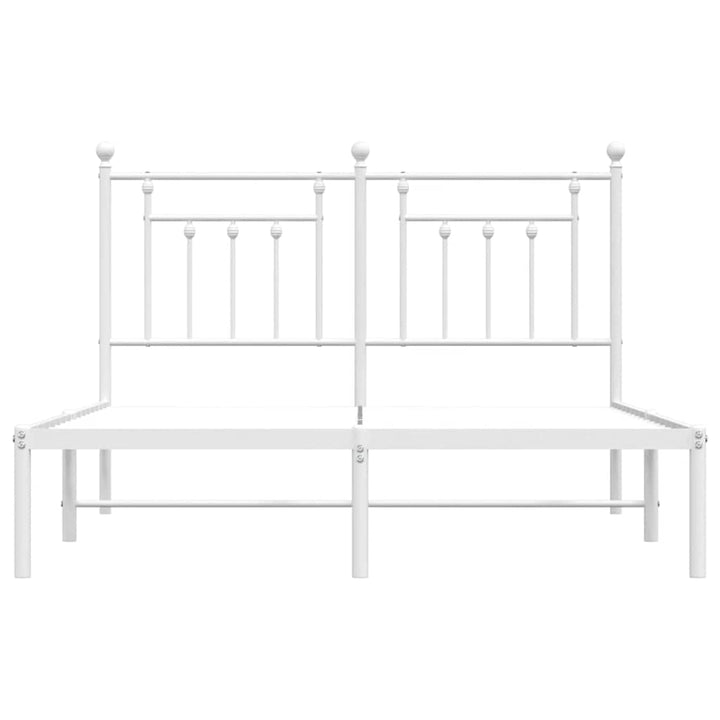 sengeramme med sengegavl 140x200 cm metal hvid