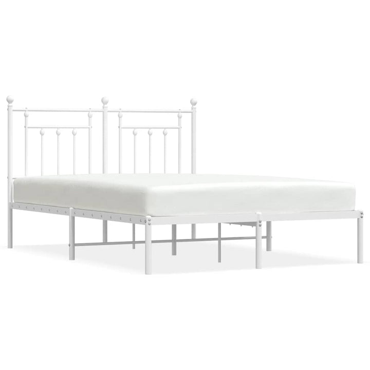 sengeramme med sengegavl 150x200 cm metal hvid