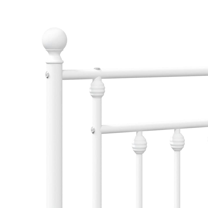 sengeramme med sengegavl og fodgærde 107x203 cm metal hvid
