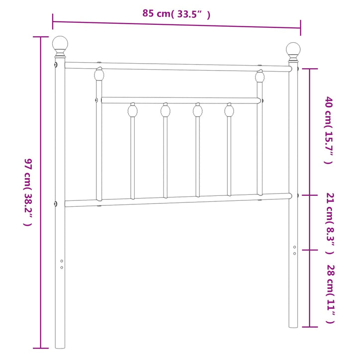 udskiftningsgavl 80 cm metal hvid