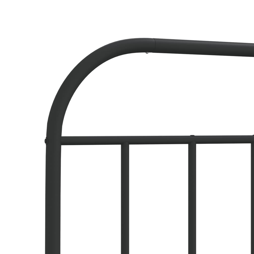 sengeramme med sengegavl 75x190 cm metal sort