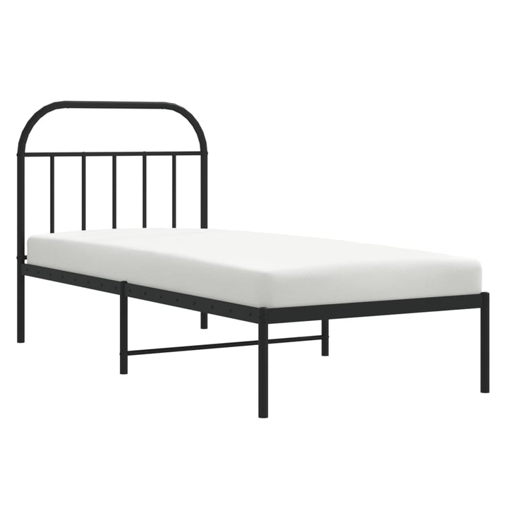 sengeramme med sengegavl 80x200 cm metal sort