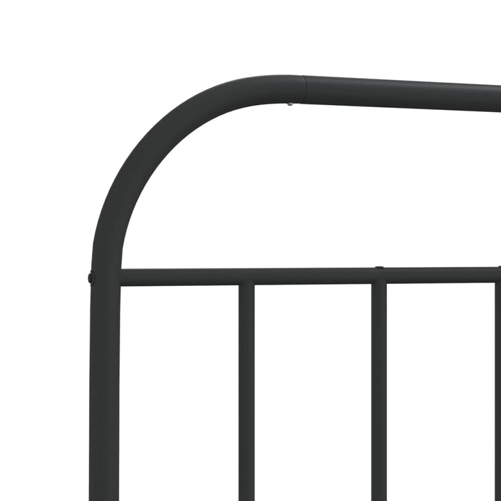 sengeramme med sengegavl 80x200 cm metal sort