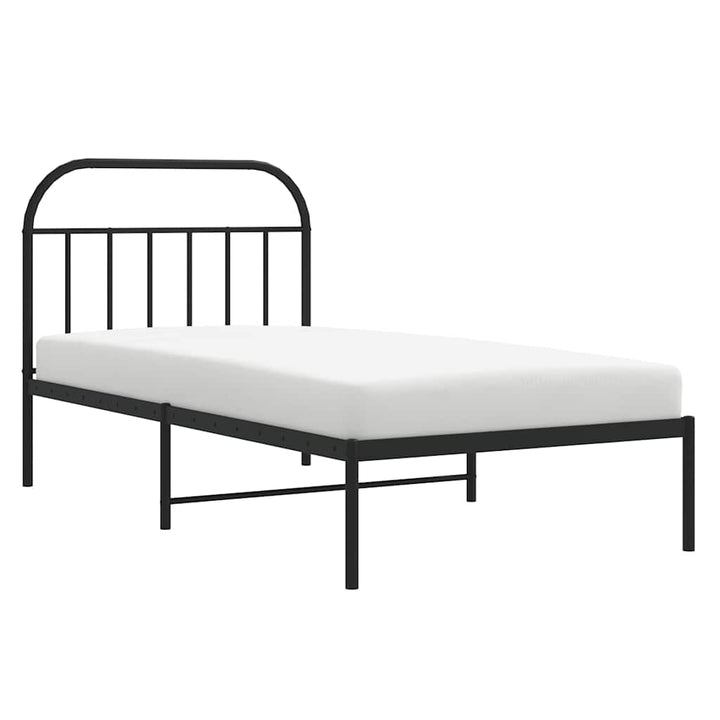 sengeramme med sengegavl 100x190 cm metal sort