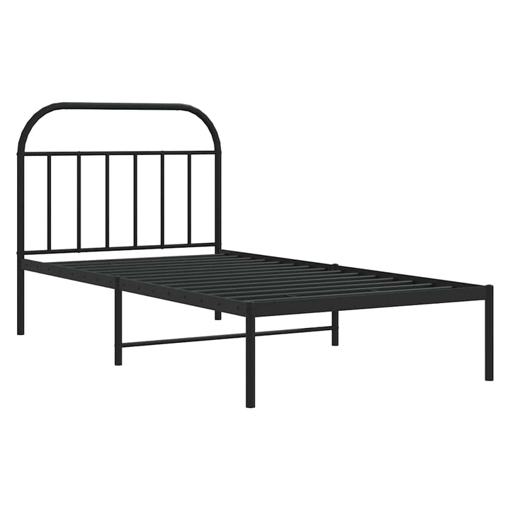 sengeramme med sengegavl 100x200 cm metal sort