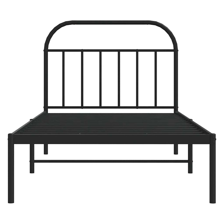 sengeramme med sengegavl 100x200 cm metal sort