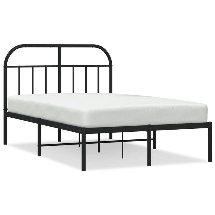 sengeramme med sengegavl 120x190 cm metal sort