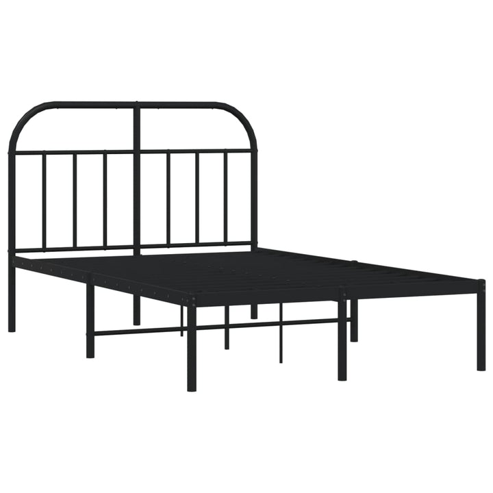 sengeramme med sengegavl 120x190 cm metal sort