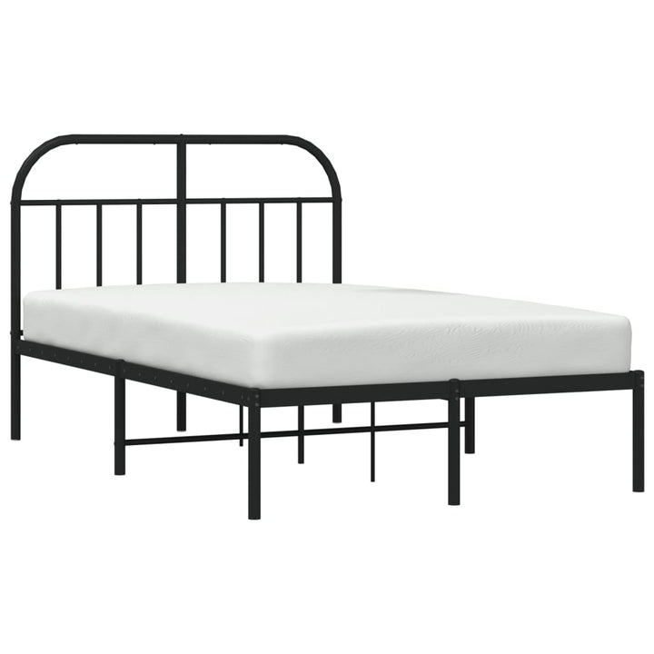 sengeramme med sengegavl 120x190 cm metal sort