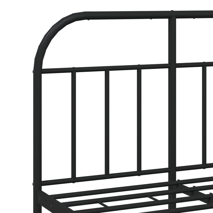 sengeramme med sengegavl 120x190 cm metal sort