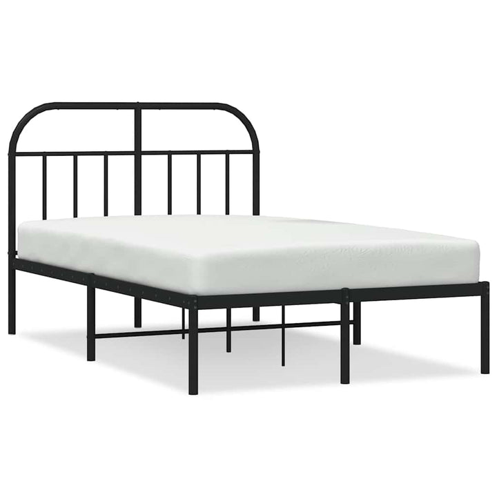 sengeramme med sengegavl 120x200 cm metal sort