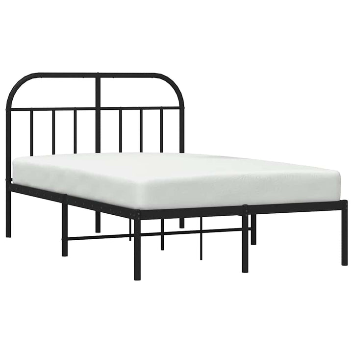 sengeramme med sengegavl 120x200 cm metal sort