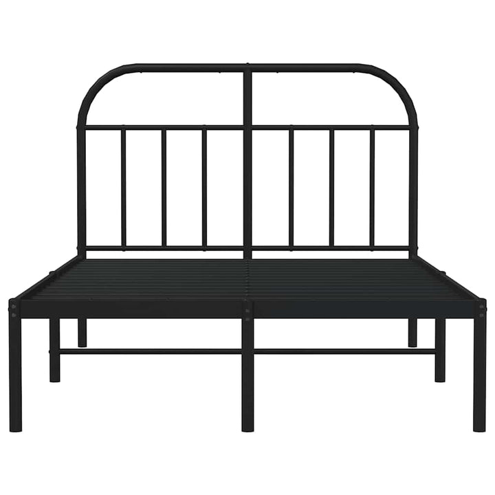 sengeramme med sengegavl 120x200 cm metal sort