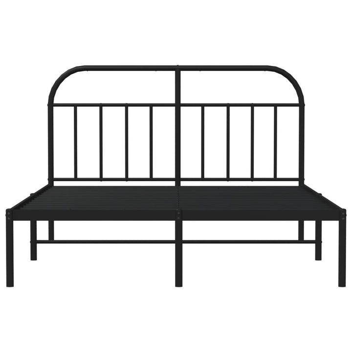 sengeramme med sengegavl 140x190 cm metal sort