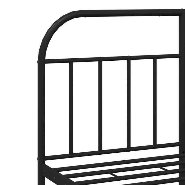 sengeramme med sengegavl 140x200 cm metal sort