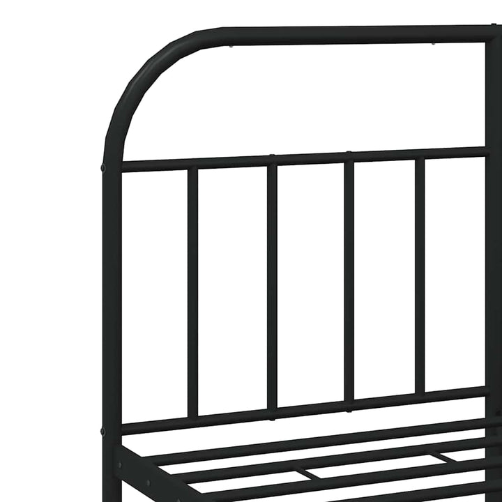 sengeramme med sengegavl 150x200 cm metal sort
