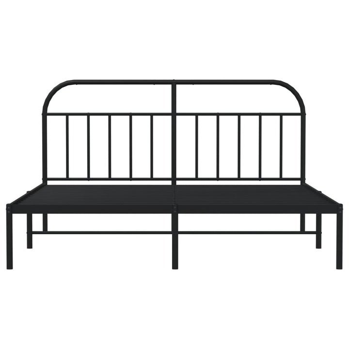 sengeramme med sengegavl 180x200 cm metal sort