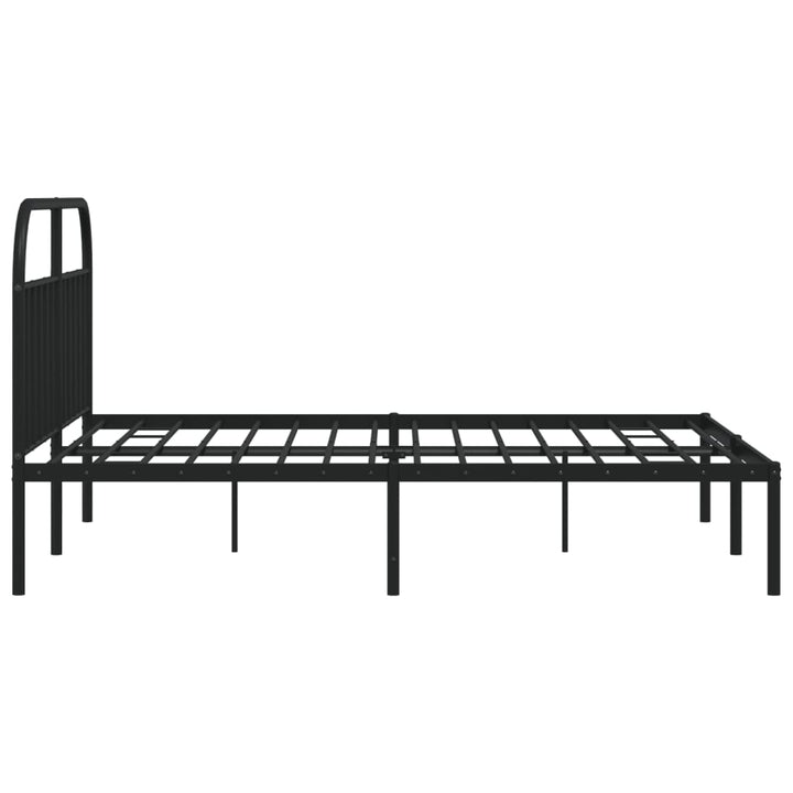 sengeramme med sengegavl 180x200 cm metal sort